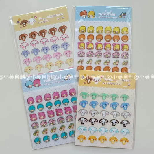 3D colourful jelly sanrio character stickers