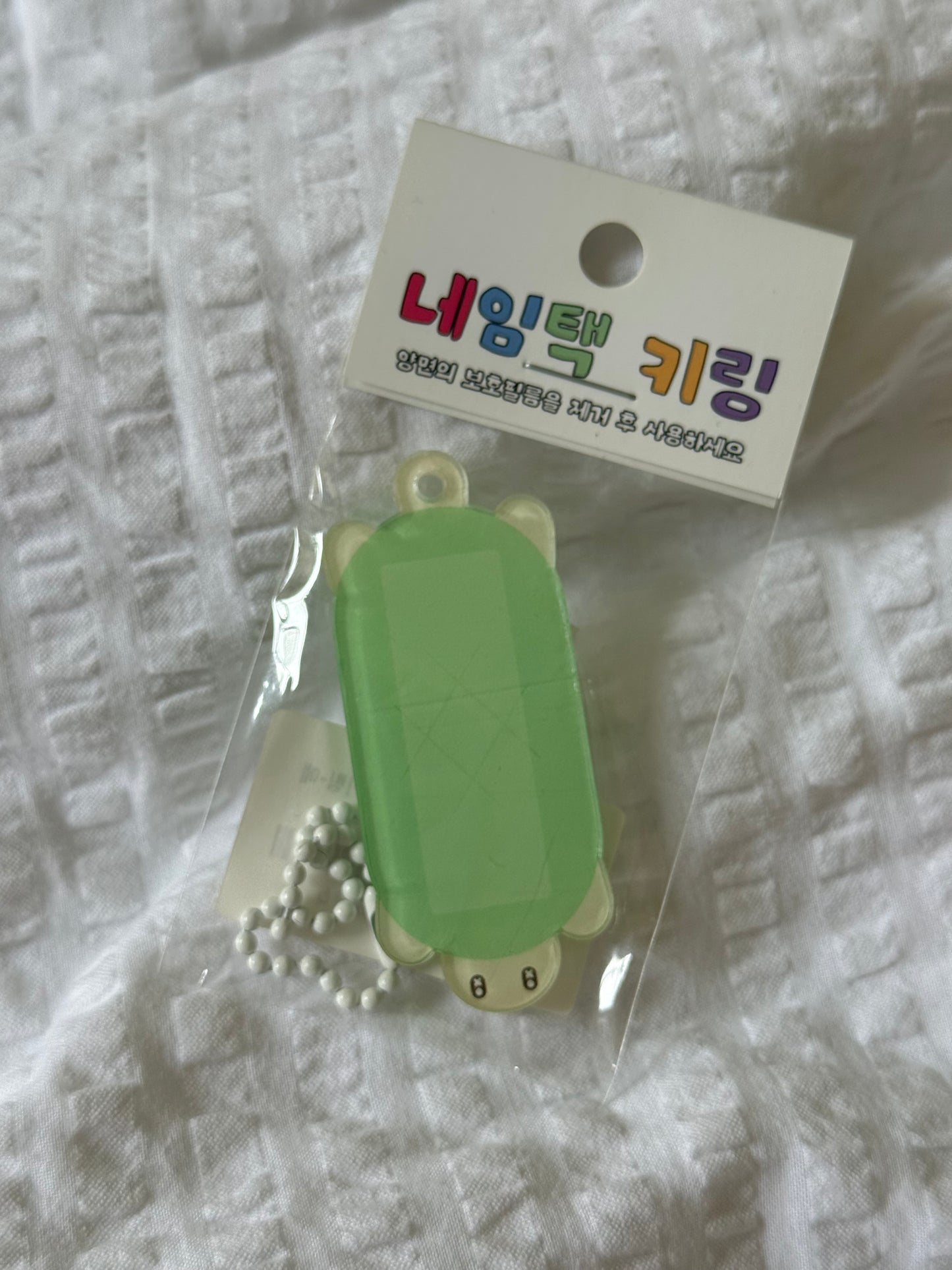 Turtle name tag keychain