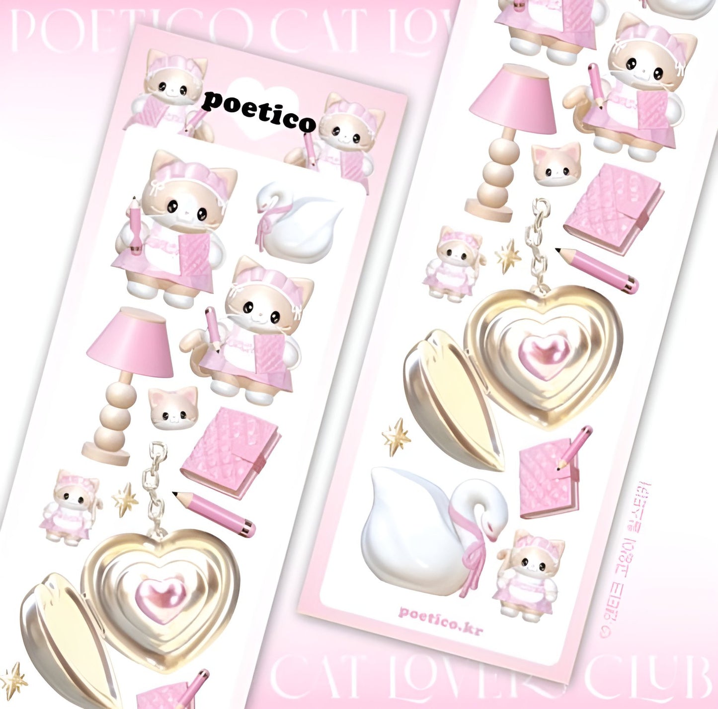 Pink diary sticker sheet