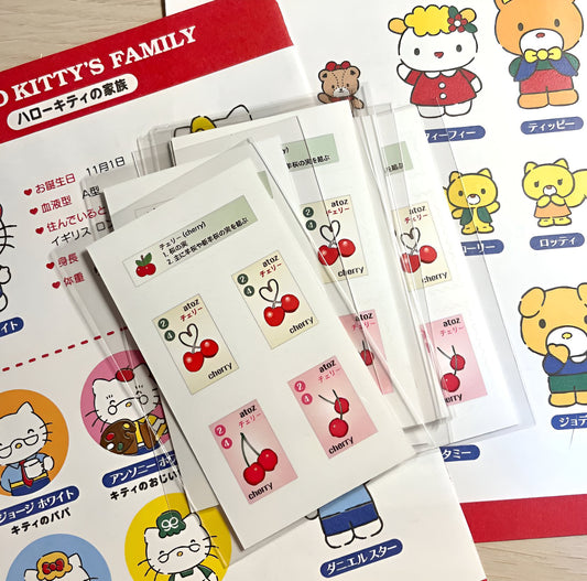 Cherry stamp sticker sheet