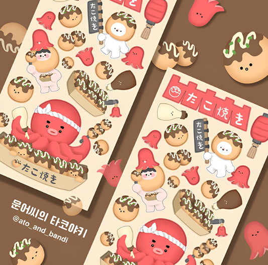 Takoyaki sticker sheet