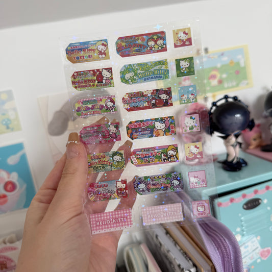Hello kitty tags sticker sheet
