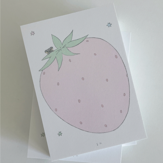 Strawberry dog memo pad