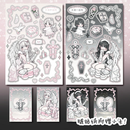 Delicate angels sticker sheet