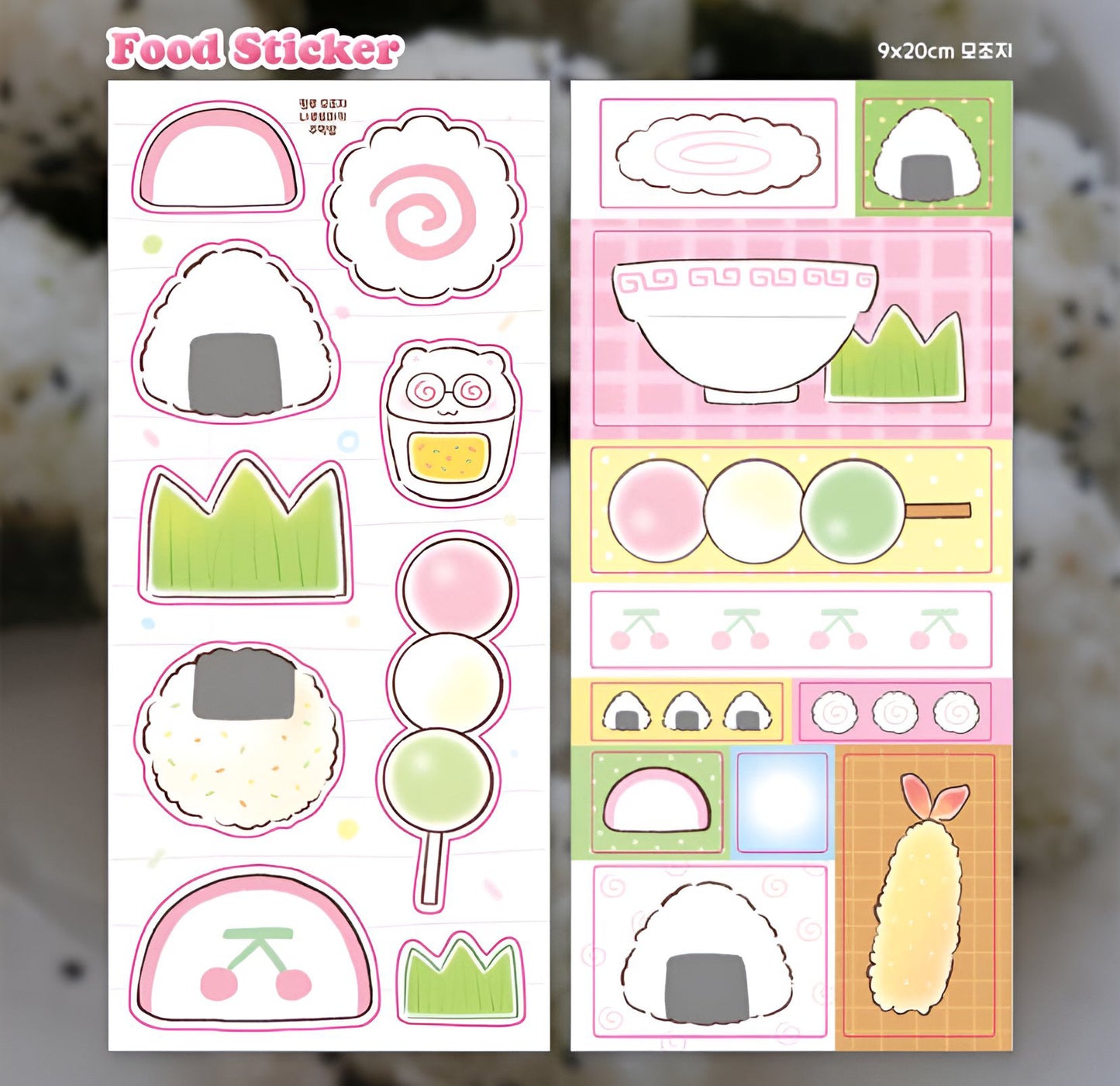 Food paper sticker sheet