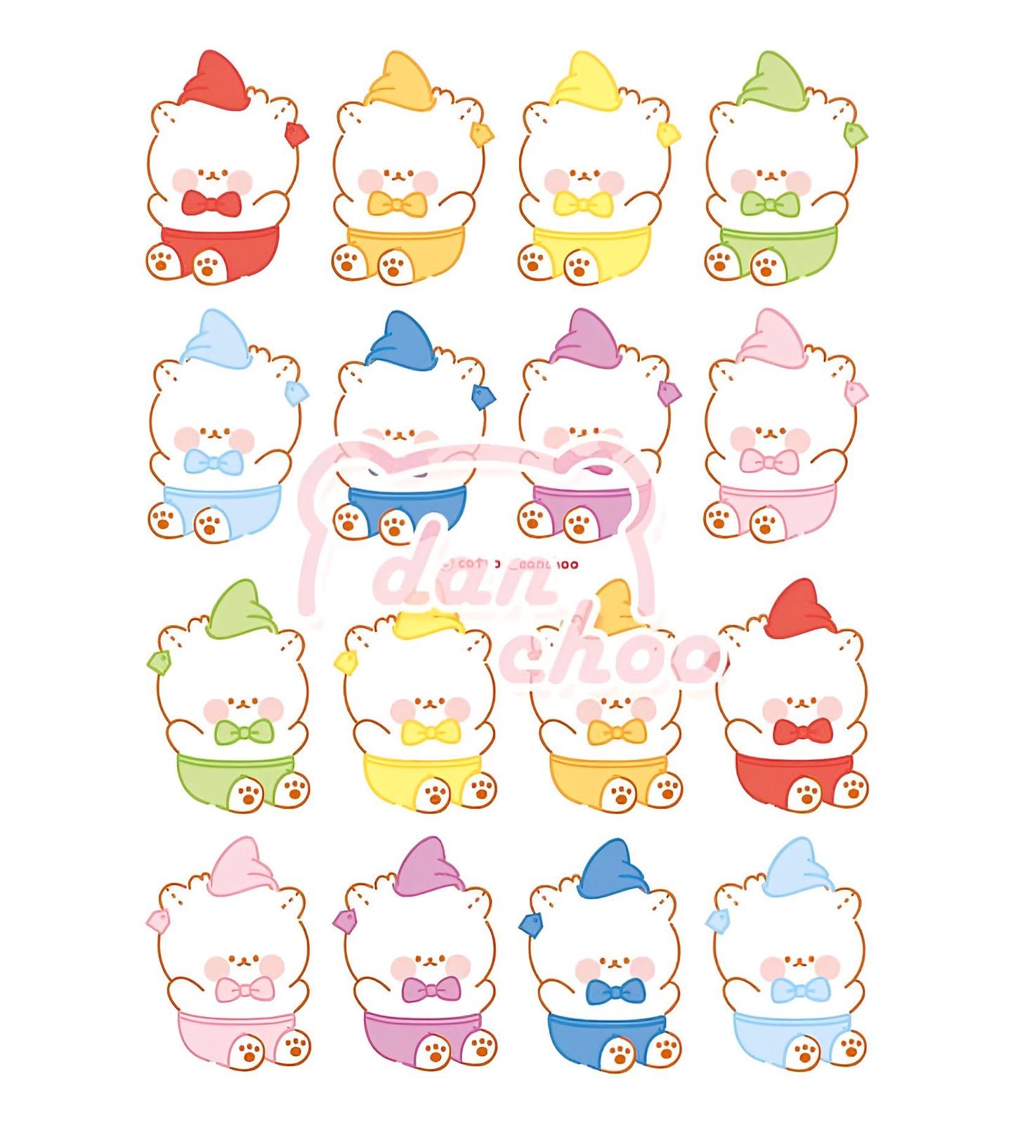 Gnome bears sticker sheet