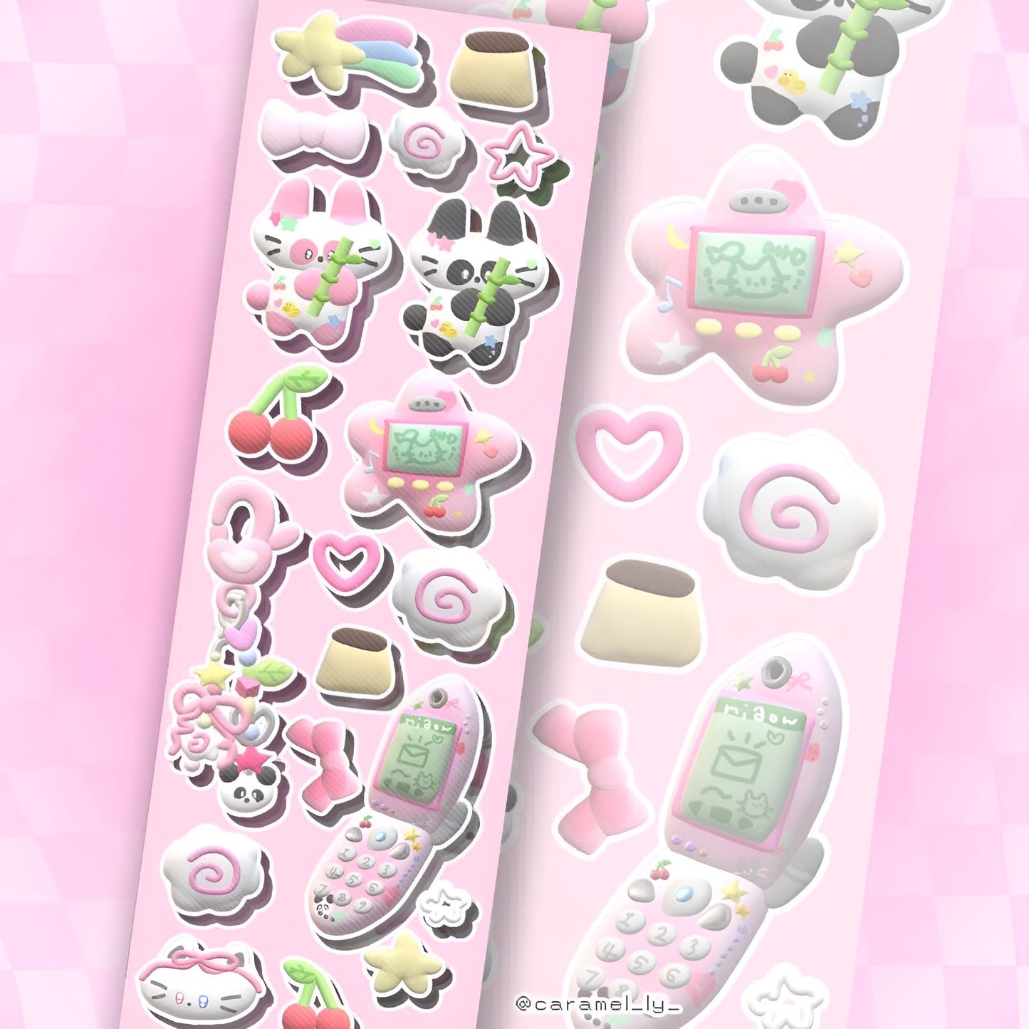 3D figures sticker sheet