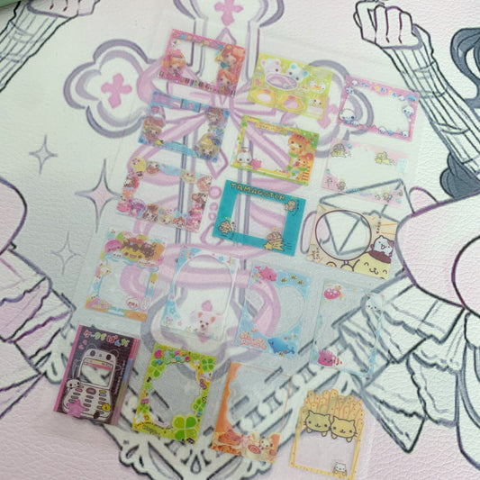 Mini frame sticker sheets
