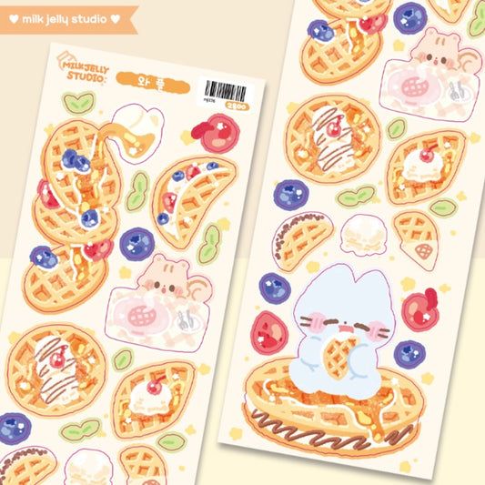 Waffle sticker sheet