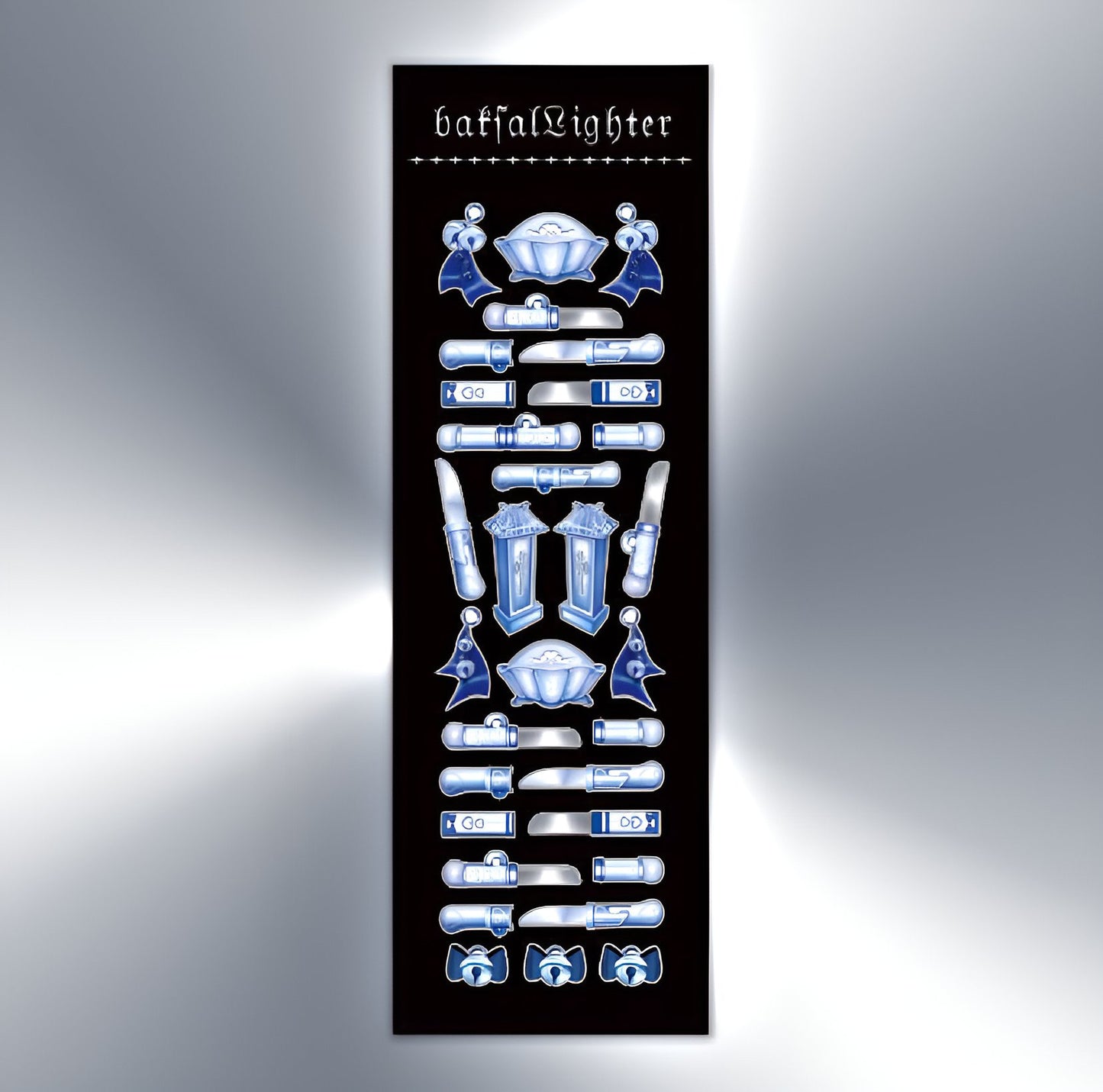 Oriental knife sticker sheet