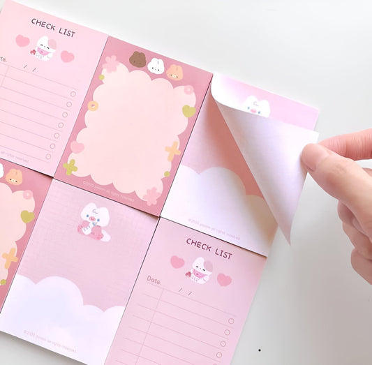 Pink memo pads