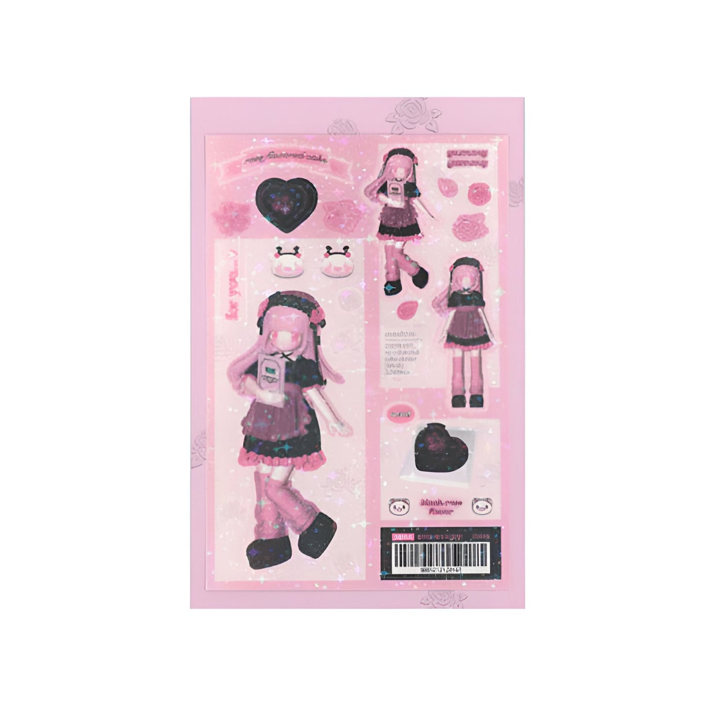 Pink maid sticker sheet