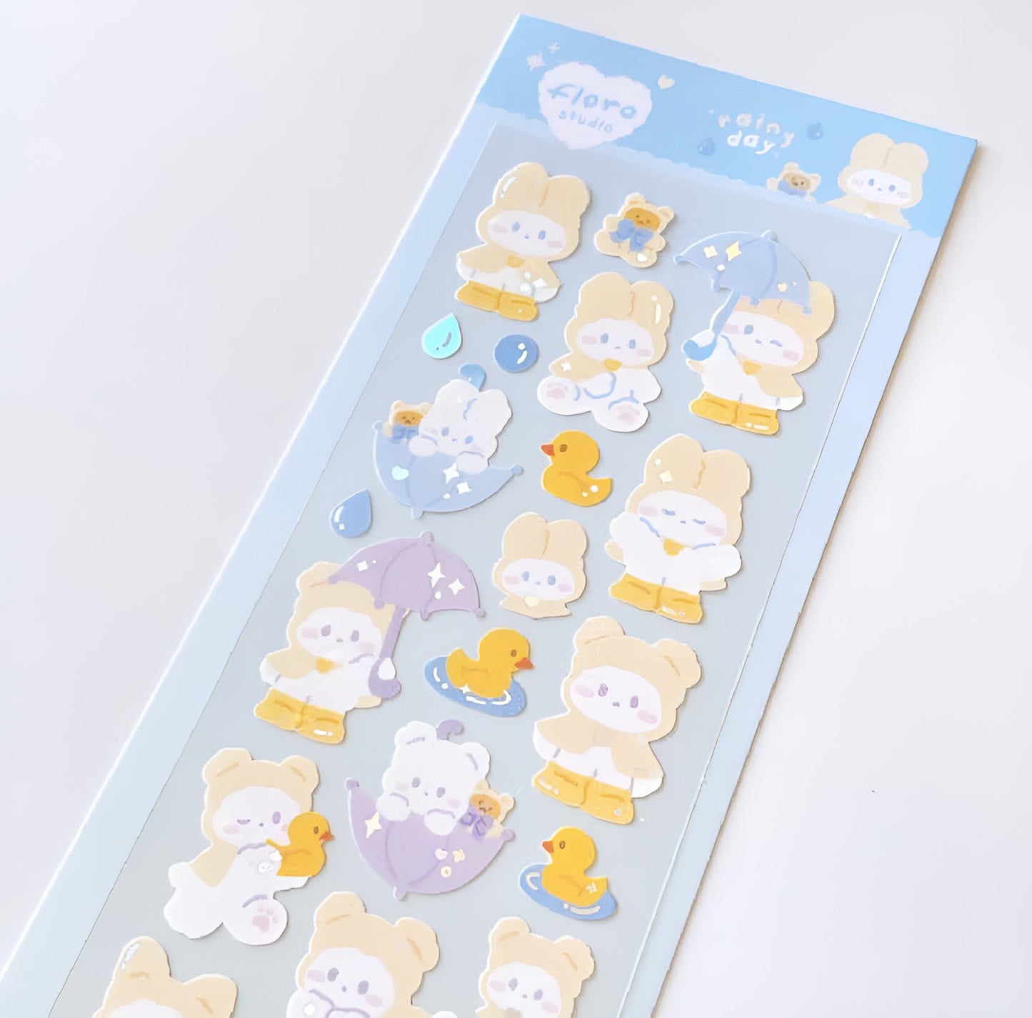 Rain coat sticker sheet