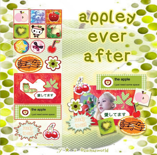 Appley ever after sticker sheet