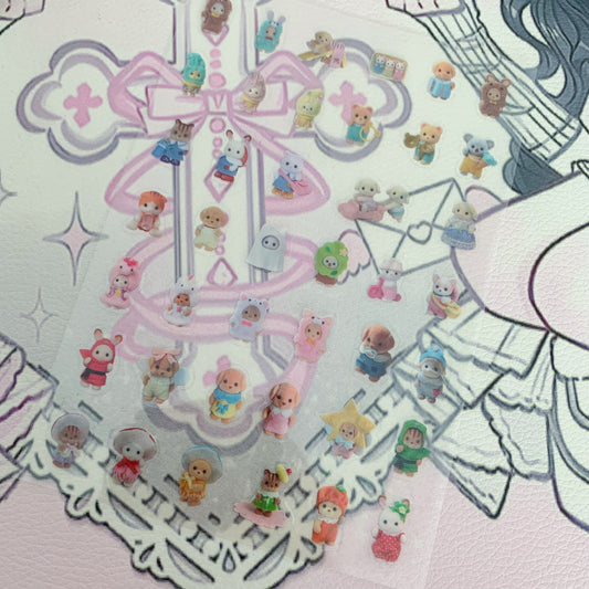 Calico critter sticker sheet