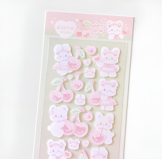 Cherry love sticker sheet