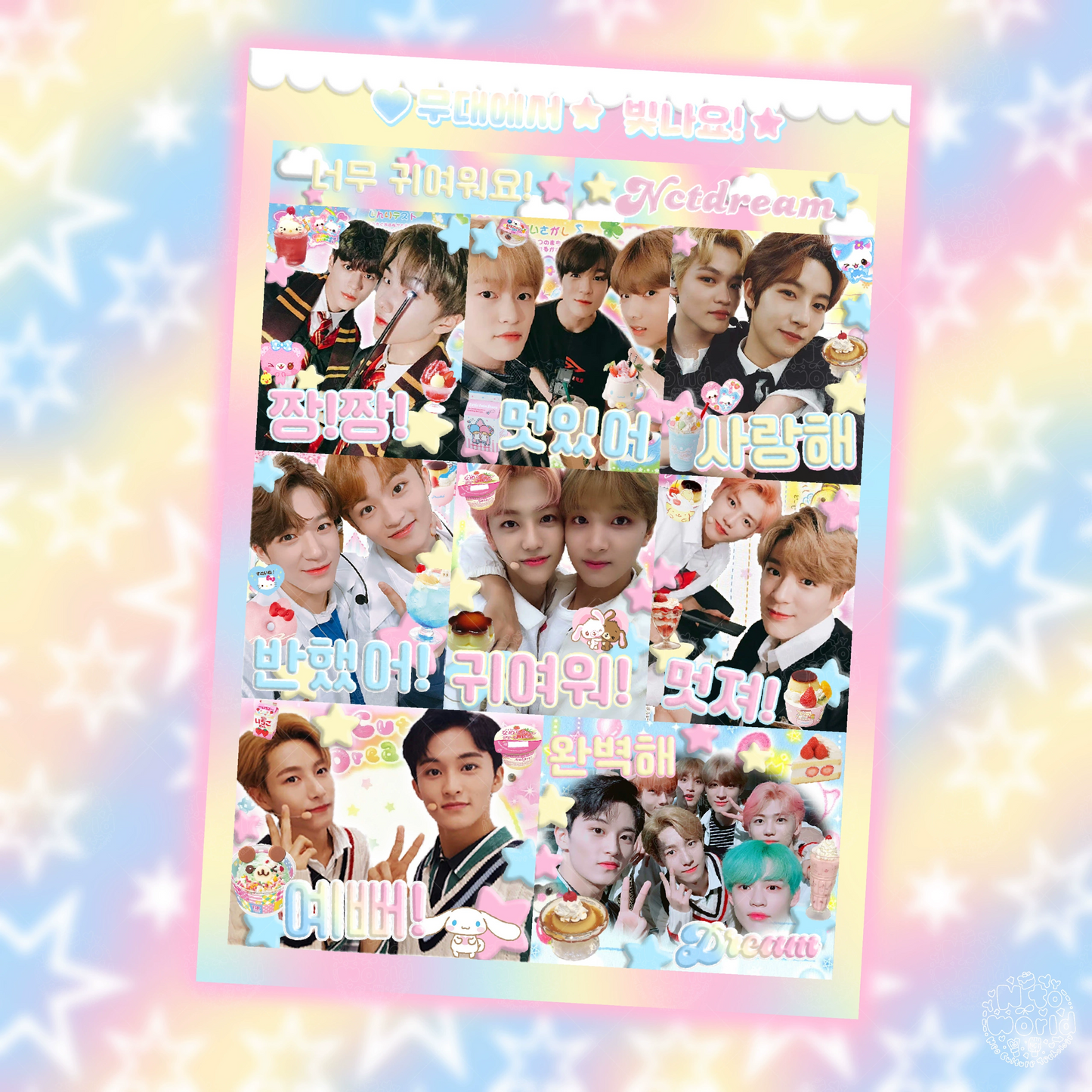 NCTDREAM bubbles sticker sheet