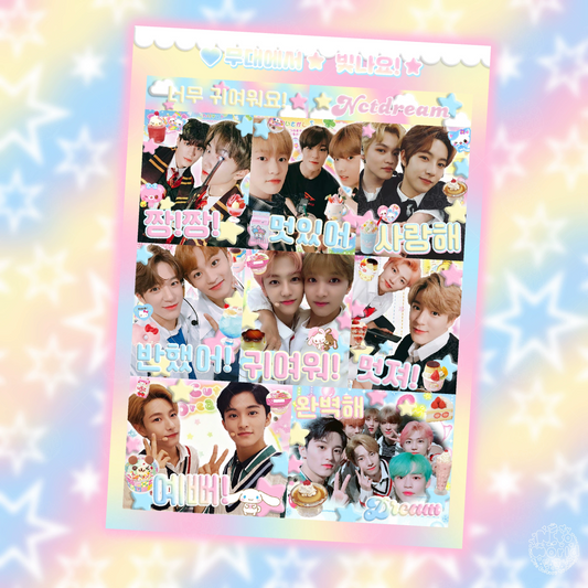 NCTDREAM bubbles sticker sheet