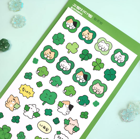 Lucky cat sticker sheet