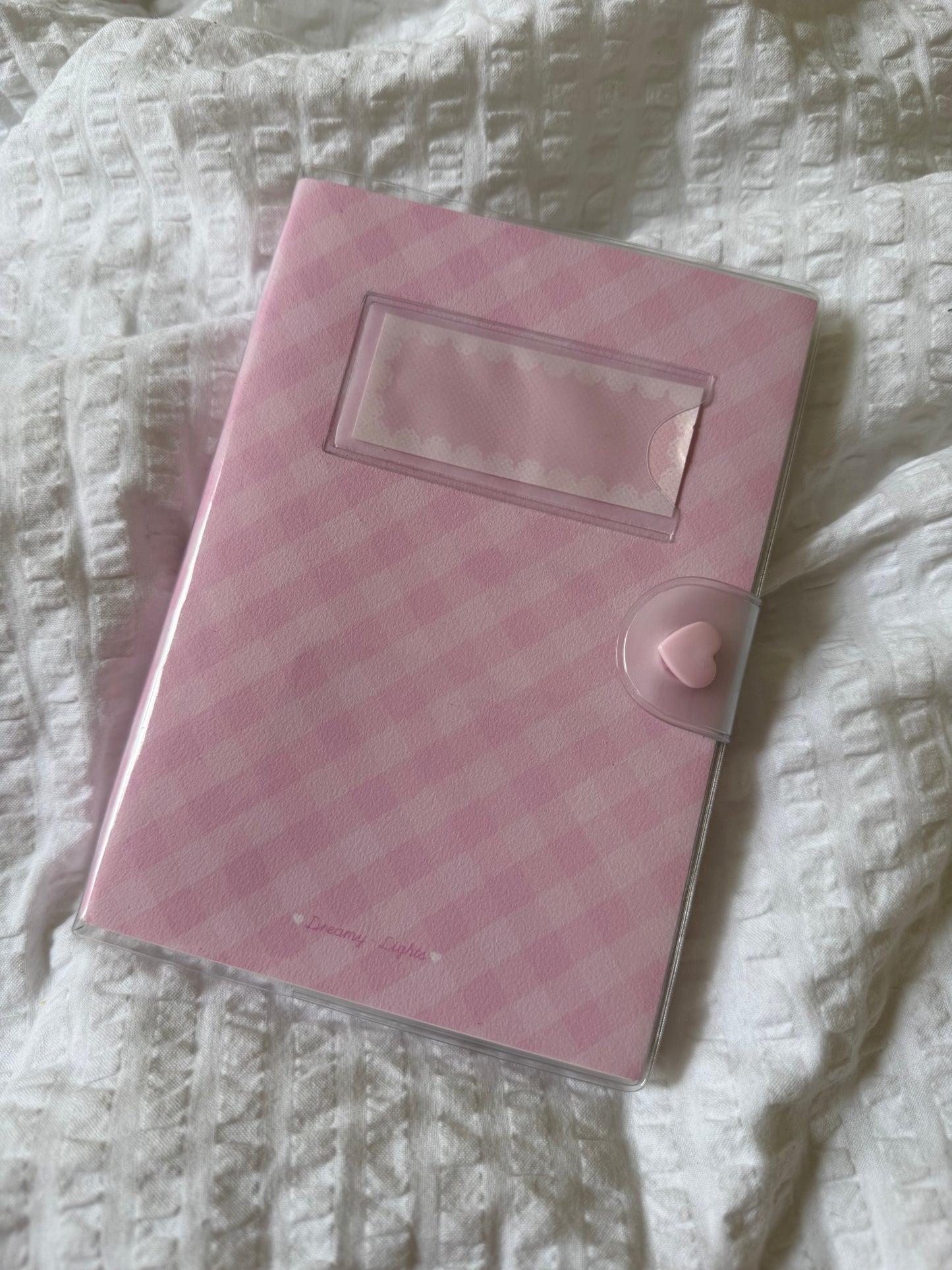 Pink gingham planner