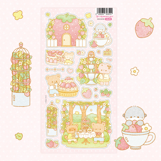 Strawberry gardens sticker sheet