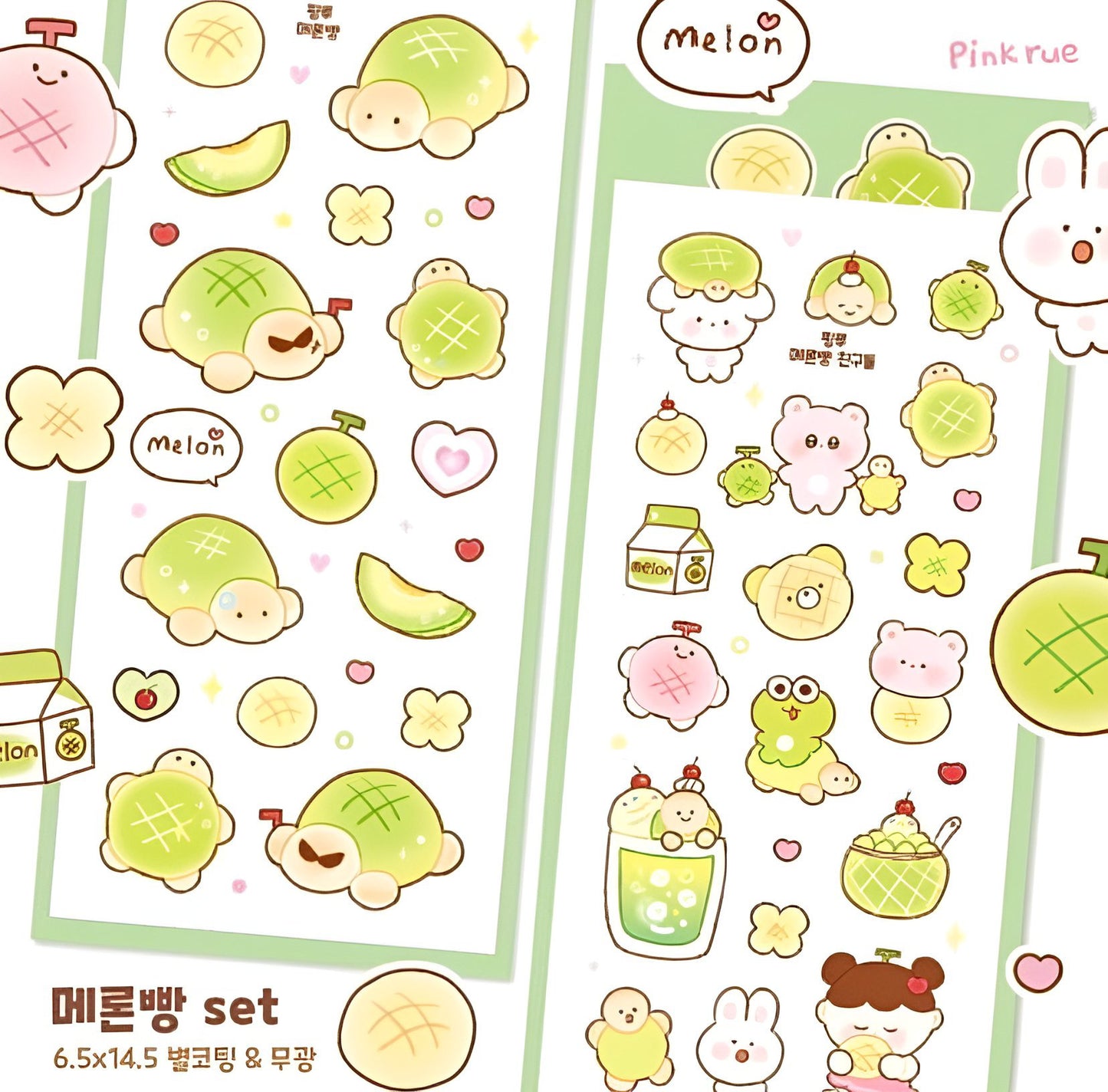 Turtle melons sticker sheet