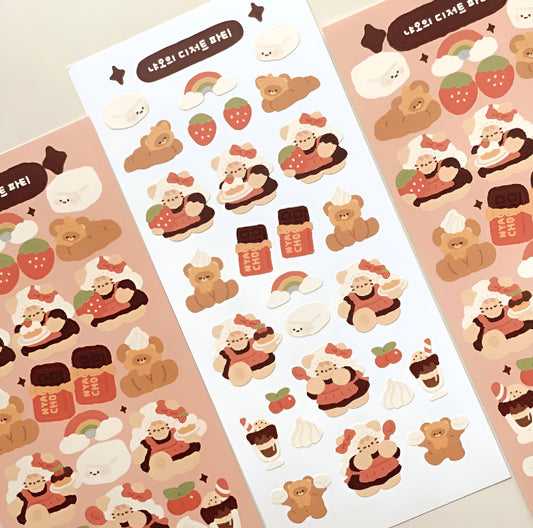 Nyao’s desert party sticker sheet