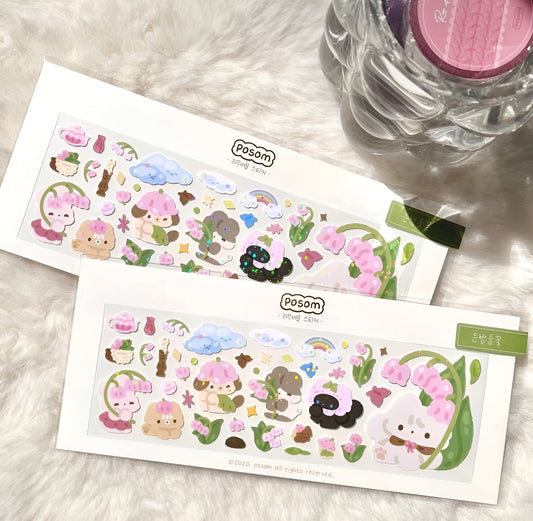 Foxglove forest sticker sheet