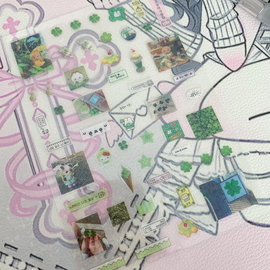 Clover deco sticker sheet