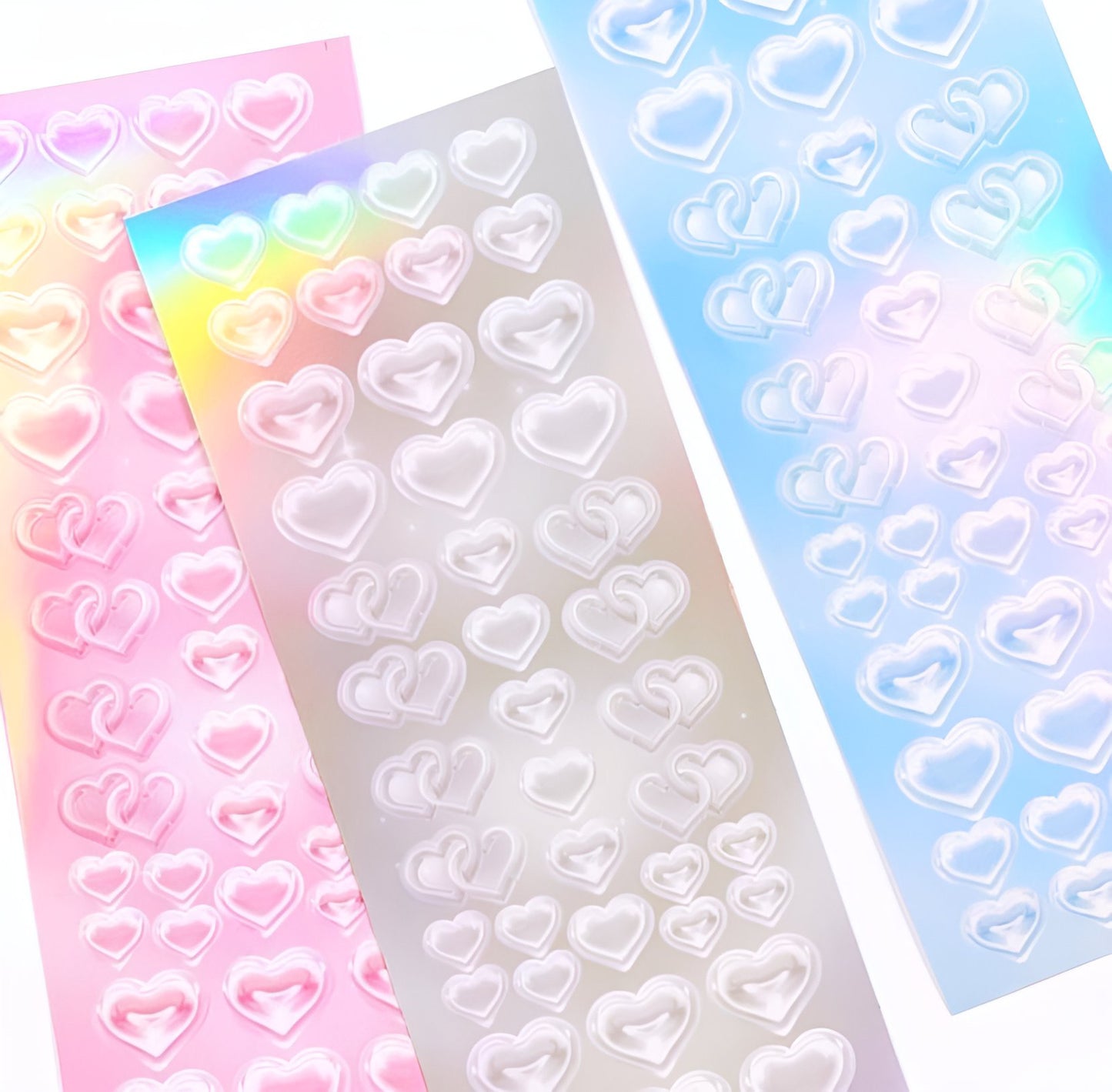 Cyber hearts sticker sheet