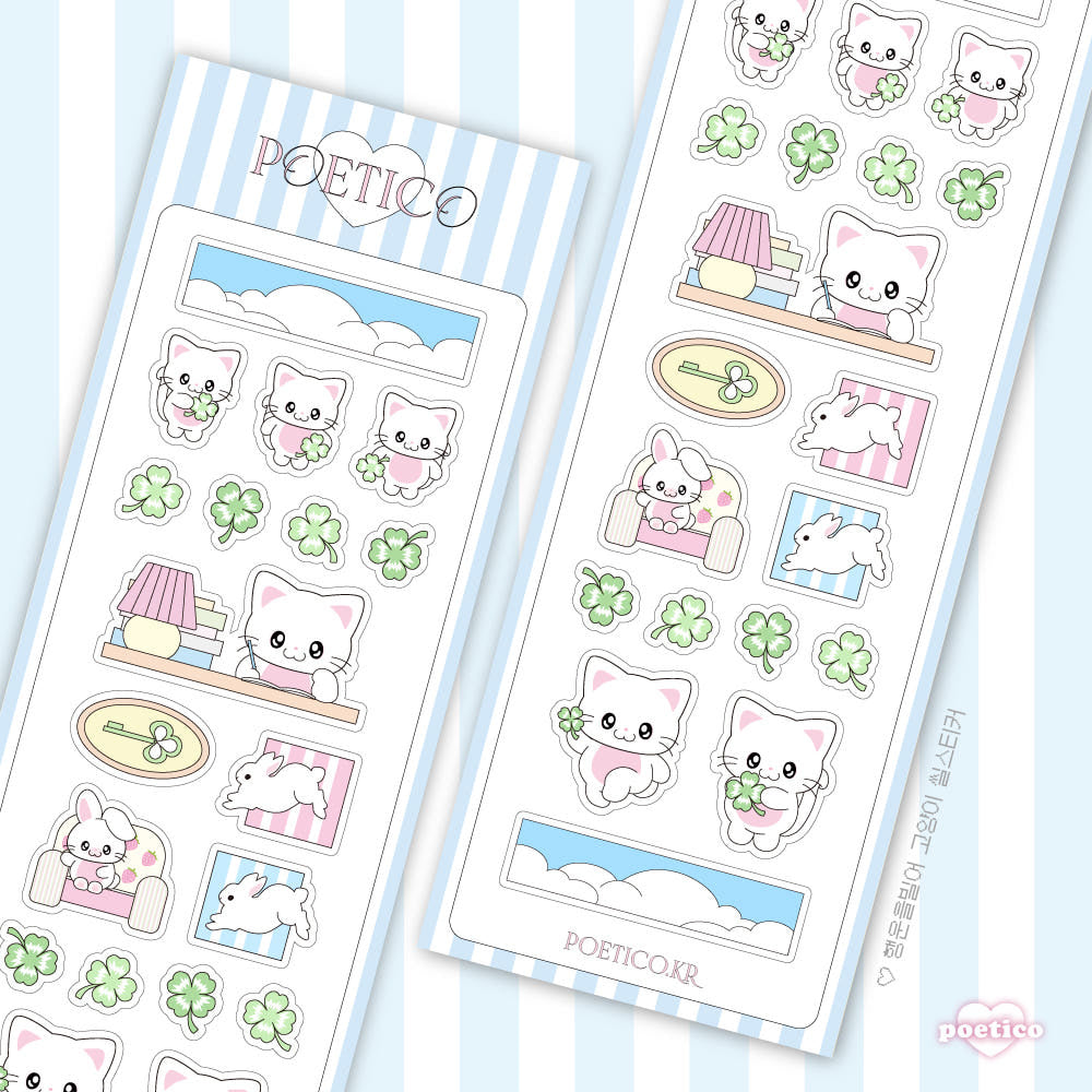 Clover cats sticker sheets