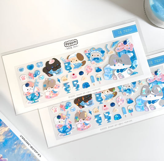 Ice cream soda sticker sheet