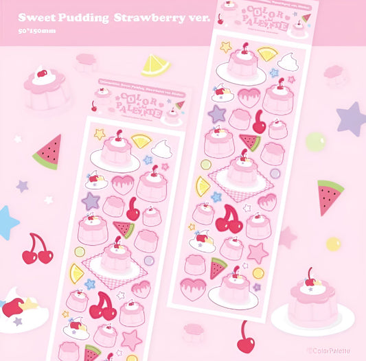 Cherry pudding sticker sheet