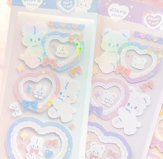 Heart frames sticker sheets