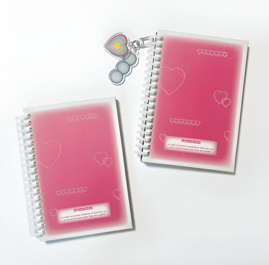 Pink hearts scrapbook