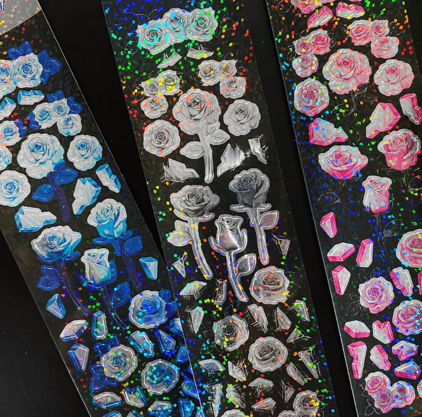 Ice rose sticker sheets