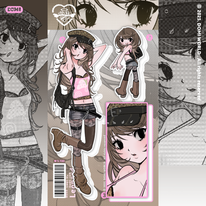 Mono leopard sticker sheet