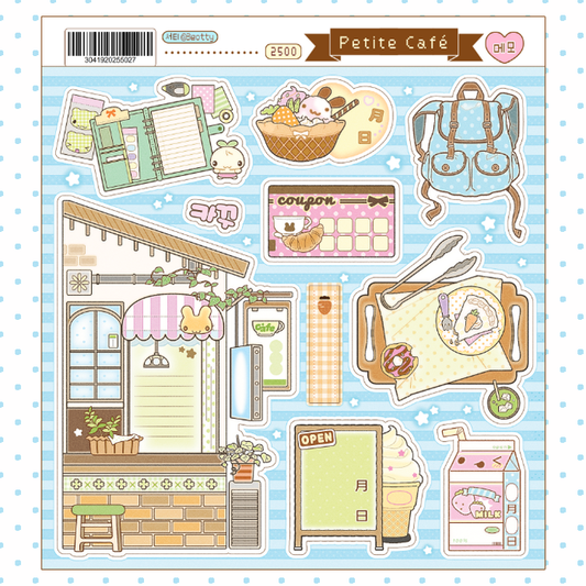 Mini cafe sticker sheet