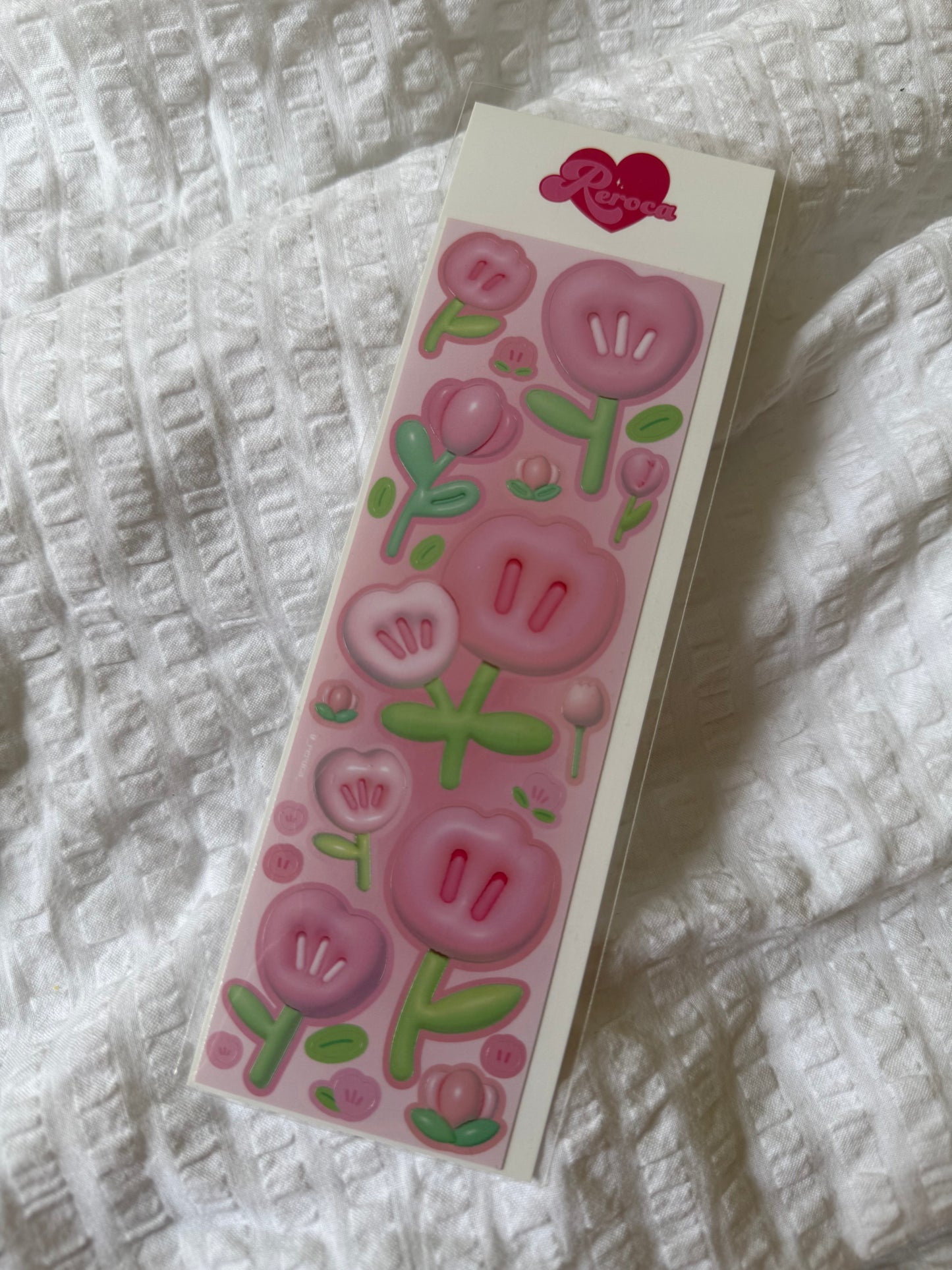 3D roses sticker sheet