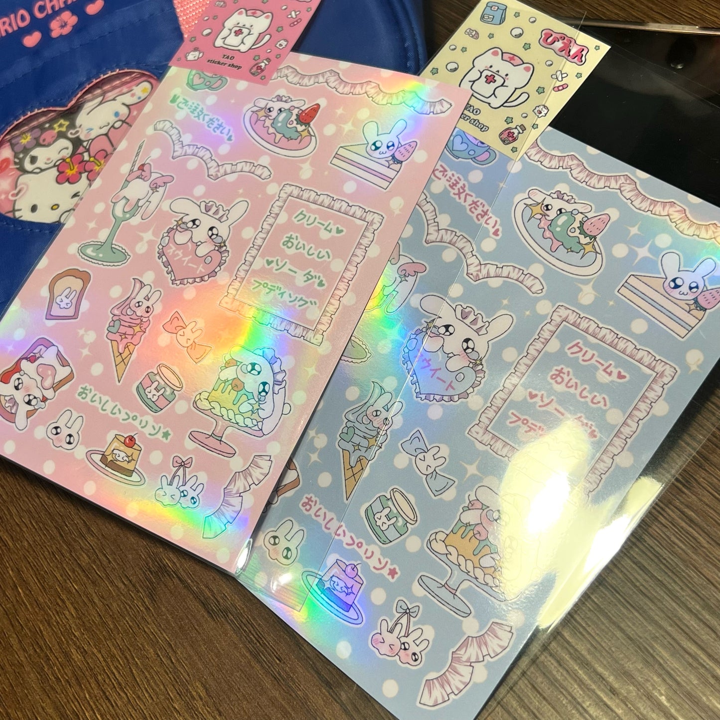 Crying bunny sticker sheet