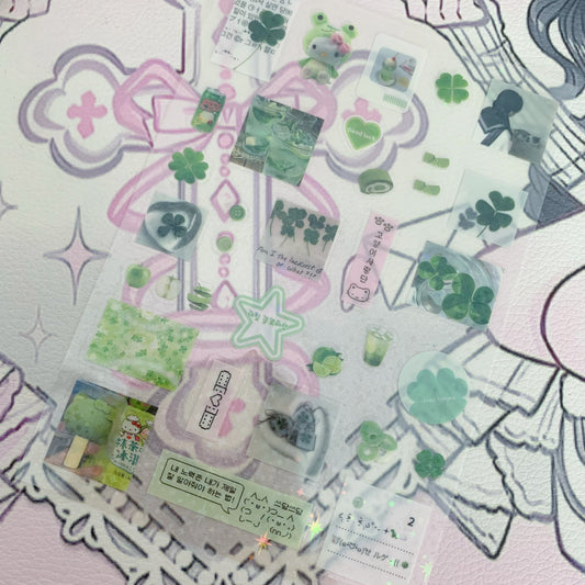 Clover kitty sticker sheet