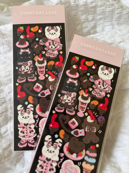 Chocolate fondue sticker sheet