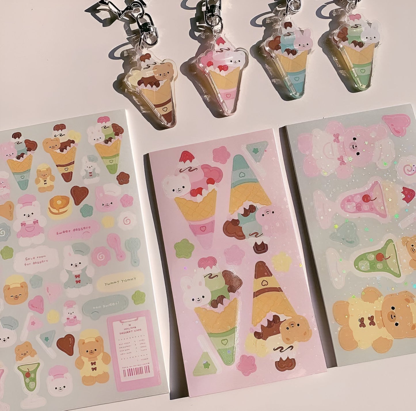 Ice cream and drinks sticker sheets