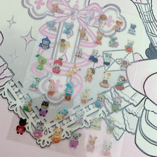 Cute critters sticker sheet