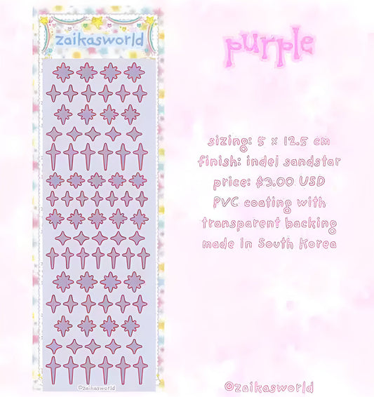 Starstellar purple sticker sheet