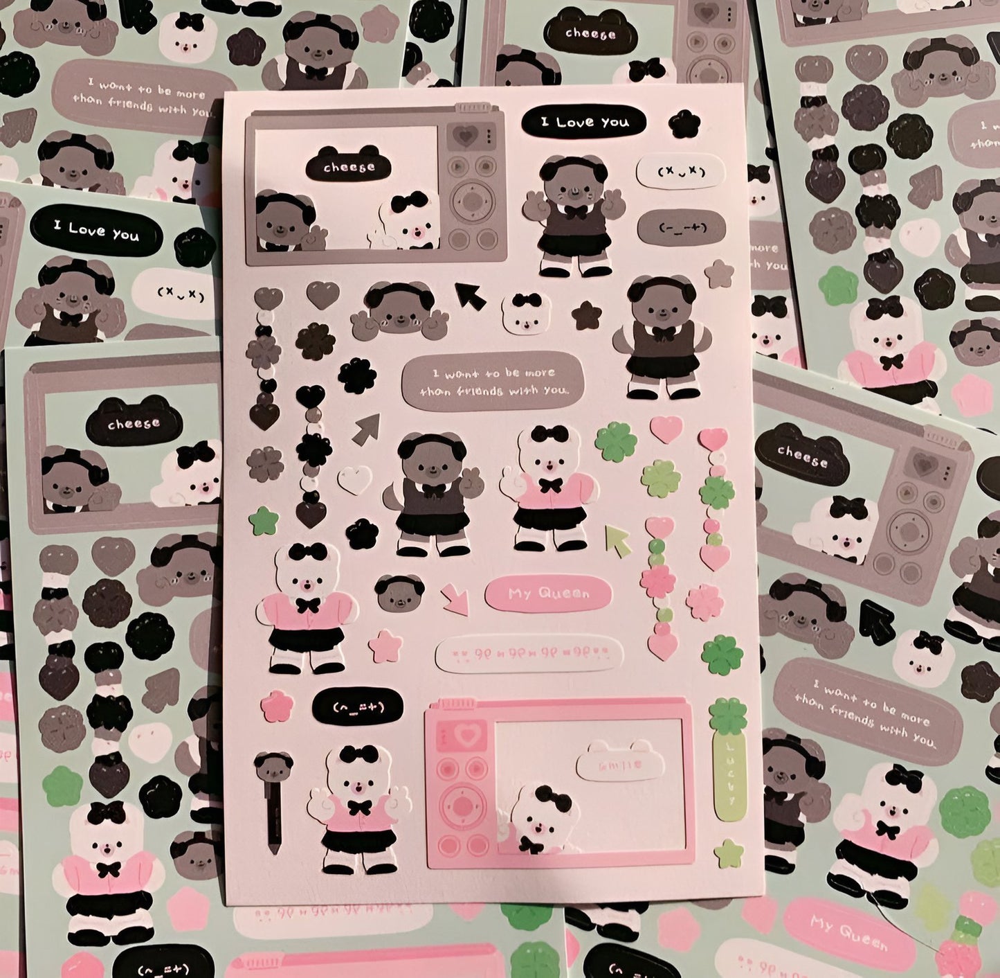 Clover bears sticker sheet