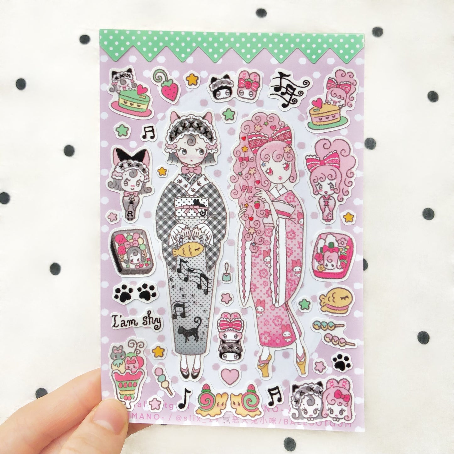 Kimono sticker sheet