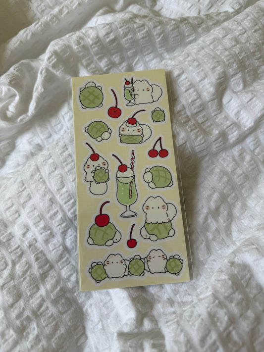 Melon cat sticker sheet