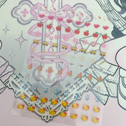 Kitty emojis sticker sheets