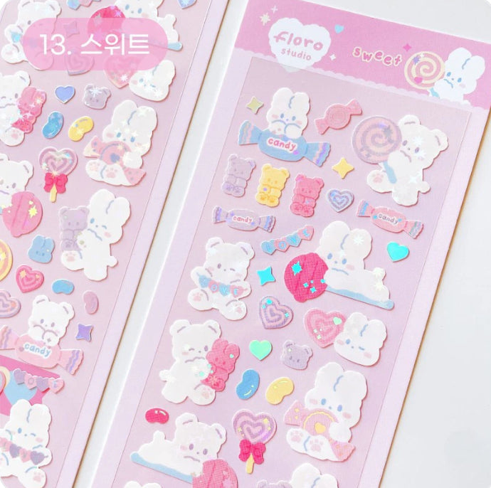 Mini sweet sticker sheets